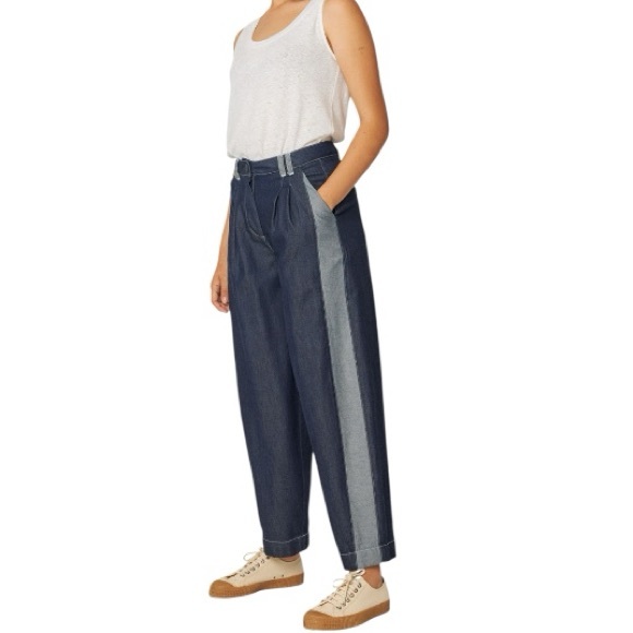 Skunkfunk Denim - NWT SKFK Aralar GOTS Raw Denim Lightweight Blue High Waist Pants EU 38 | US 6